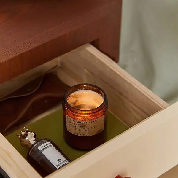 Contemporary Nordic Rounded Square MDF Top Solid Wood Base Nightstand 1-Drawer For Bedroom - Image 7