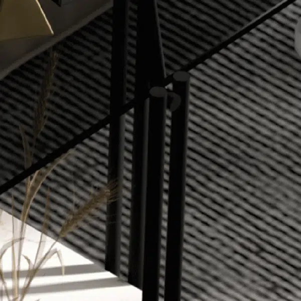 Contemporary Luxury Stone Panel Square Top Metal End Table 2-Tier Storage Shelves For Living Room - Image 5