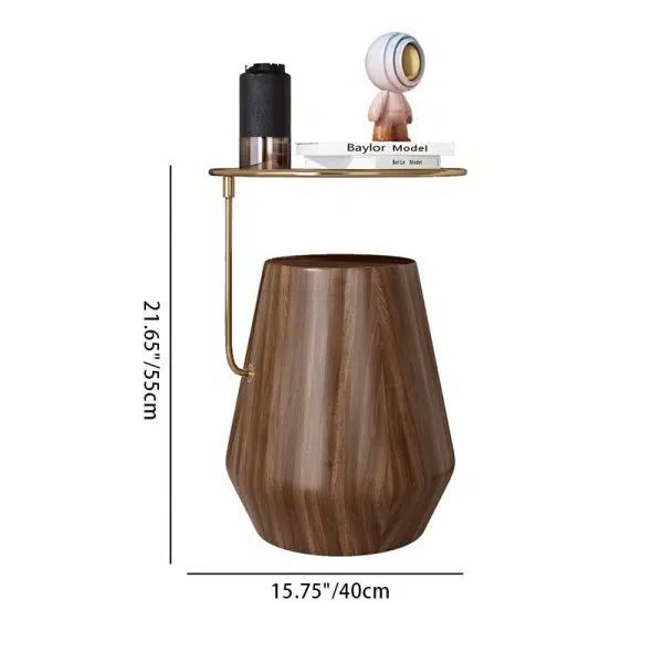 Contemporary Creative Round Oval Stainless Steel Marble Wood Coffee Table For Living Room - Image 4