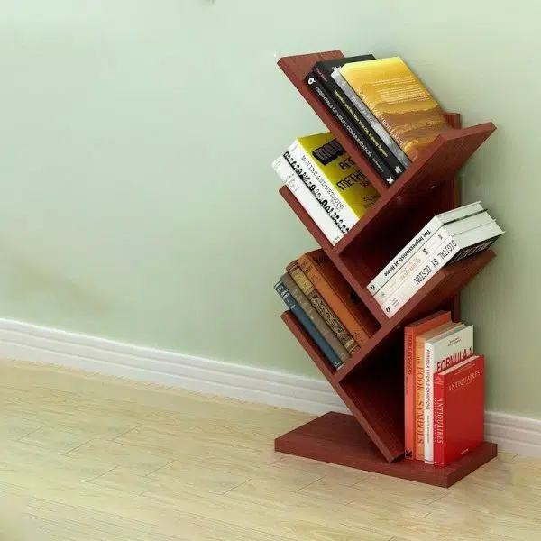 Contemporary Creative Tree Rectangle Wood Bookshelves 5/9 Tier For Home Office - Image 35