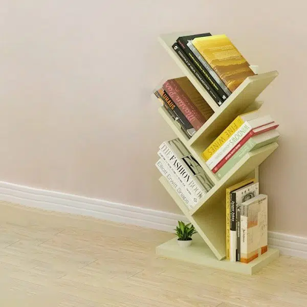 Contemporary Creative Tree Rectangle Wood Bookshelves 5/9 Tier For Home Office - Image 34