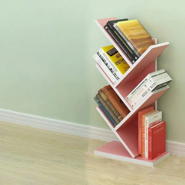 Contemporary Creative Tree Rectangle Wood Bookshelves 5/9 Tier For Home Office - Image 36