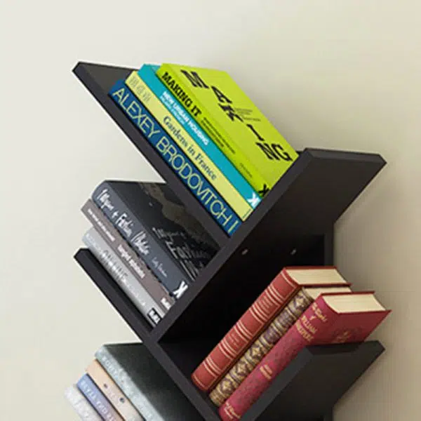 Contemporary Creative Tree Rectangle Wood Bookshelves 5/9 Tier For Home Office - Image 7