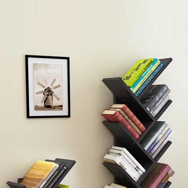 Contemporary Creative Tree Rectangle Wood Bookshelves 5/9 Tier For Home Office - Image 18