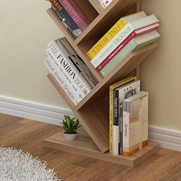 Contemporary Creative Tree Rectangle Wood Bookshelves 5/9 Tier For Home Office - Image 11