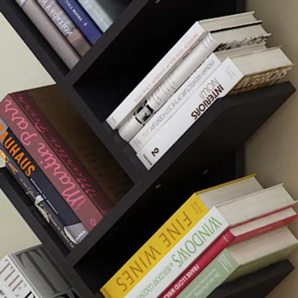 Contemporary Creative Tree Rectangle Wood Bookshelves 5/9 Tier For Home Office - Image 15