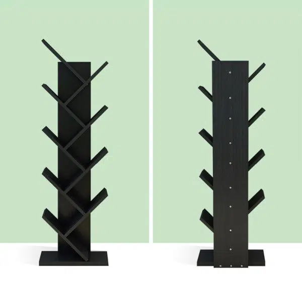 Contemporary Creative Tree Rectangle Wood Bookshelves 5/9 Tier For Home Office - Image 21