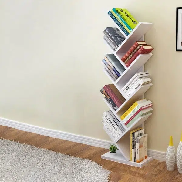 Contemporary Creative Tree Rectangle Wood Bookshelves 5/9 Tier For Home Office - Image 24
