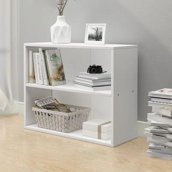 Modern Minimalist Rectangular Wood Bookshelves 2/3/4/5 Tier For Home Office - Image 8