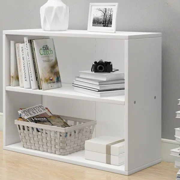 Modern Minimalist Rectangular Wood Bookshelves 2/3/4/5 Tier For Home Office - Image 25