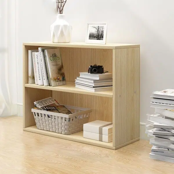 Modern Minimalist Rectangular Wood Bookshelves 2/3/4/5 Tier For Home Office - Image 10