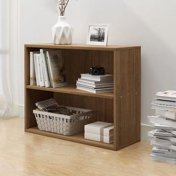 Modern Minimalist Rectangular Wood Bookshelves 2/3/4/5 Tier For Home Office - Image 9