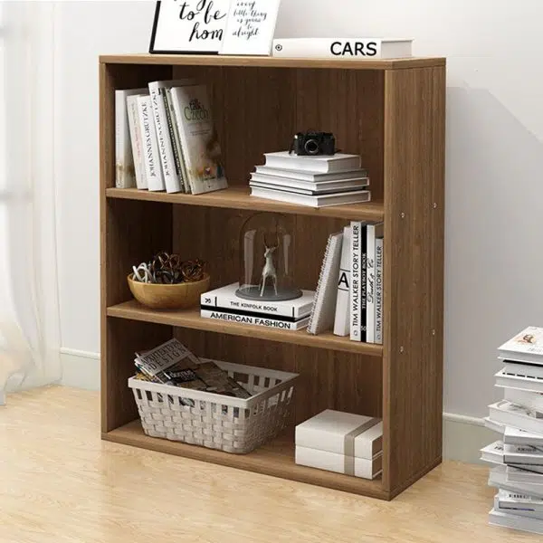 Modern Minimalist Rectangular Wood Bookshelves 2/3/4/5 Tier For Home Office - Image 13