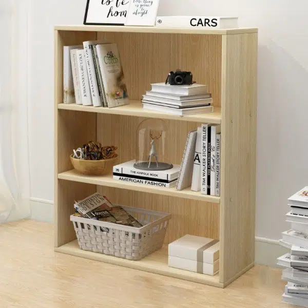 Modern Minimalist Rectangular Wood Bookshelves 2/3/4/5 Tier For Home Office - Image 11