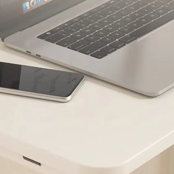 Modern Minimalist Moveable Foldable Rectangular Wood Panel Desk For Home Office - Image 12