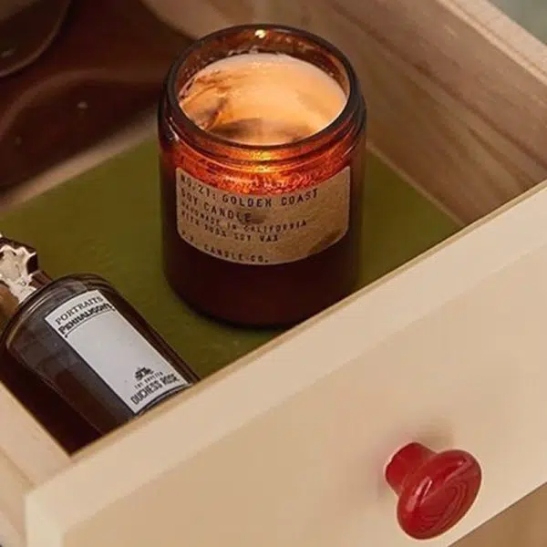 Contemporary Creative Rectangular Cylinder Artificial Panel Nightstand 1-Drawer For Bedroom - Image 12