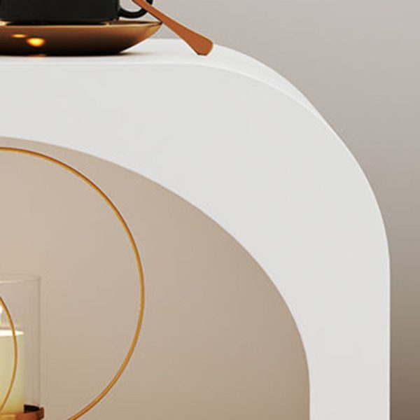 Contemporary Scandinavian Cave Square Curved Rock Slab Nightstand 2-Tier For Bedroom - Image 6