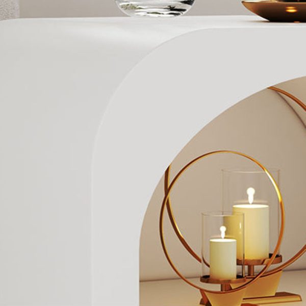 Contemporary Scandinavian Cave Square Curved Rock Slab Nightstand 2-Tier For Bedroom - Image 7