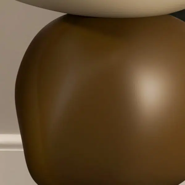 Contemporary Creative Stone Stacking Round Oval Fiberglass Side Table For Living Room - Image 5