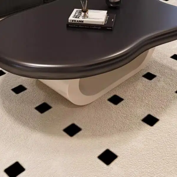 Contemporary Nordic Cloud Shape Alien Irregular Oval Iron Rock Slab Coffee Table For Living Room - Image 7