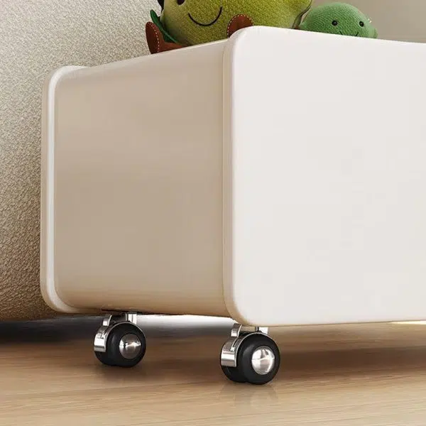 Contemporary Nordic Cream Removable Rectangular Artificial Panel Rock Slab Side Table 1-Drawer For Living Room - Image 6