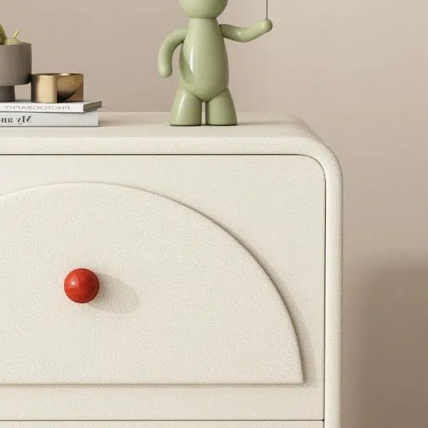 Contemporary Nordic Square Rectangle Wood Nightstand 2-Drawer For Bedroom - Image 8