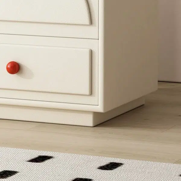 Contemporary Nordic Square Rectangle Wood Nightstand 2-Drawer For Bedroom - Image 9