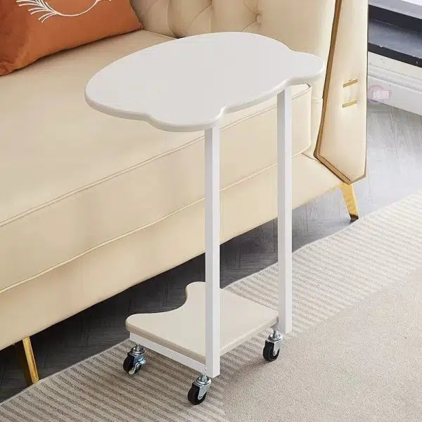 Contemporary Creative Bear Shape Density Board Top Stainless Steel End Table 2-Tier For Living Room - Image 10
