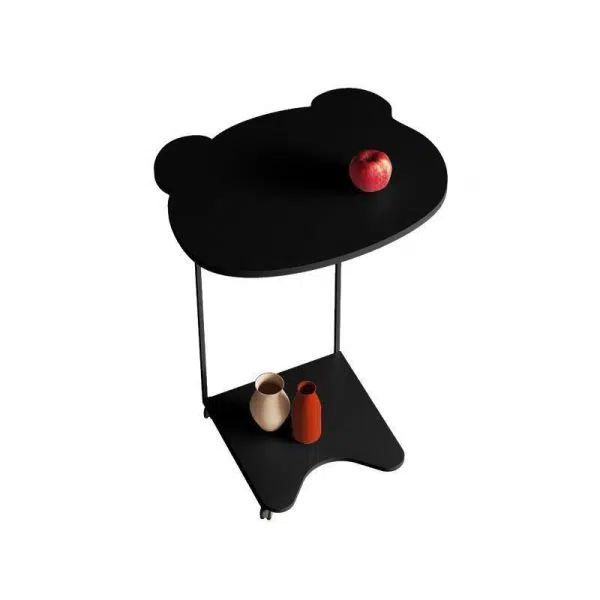 Contemporary Creative Bear Shape Density Board Top Stainless Steel End Table 2-Tier For Living Room - Image 11