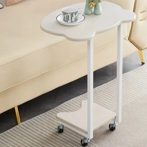 Contemporary Creative Bear Shape Density Board Top Stainless Steel End Table 2-Tier For Living Room - Image 2