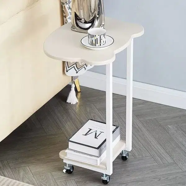 Contemporary Creative Bear Shape Density Board Top Stainless Steel End Table 2-Tier For Living Room - Image 3