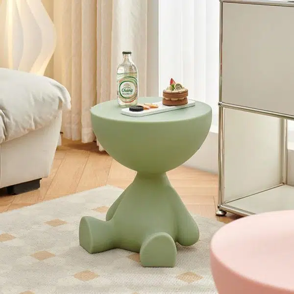 Contemporary Creative Round Tabletop Plastic Side Table For Living Room - Image 18