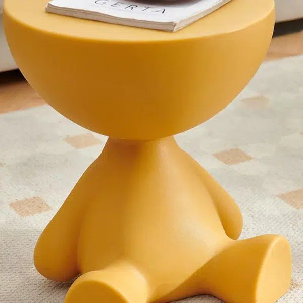 Contemporary Creative Round Tabletop Plastic Side Table For Living Room - Image 5