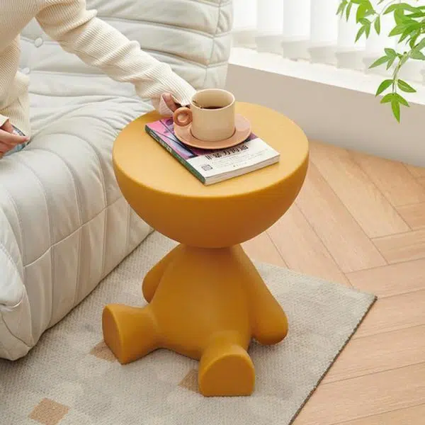 Contemporary Creative Round Tabletop Plastic Side Table For Living Room - Image 7