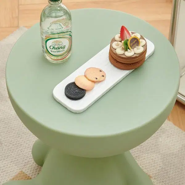 Contemporary Creative Round Tabletop Plastic Side Table For Living Room - Image 6