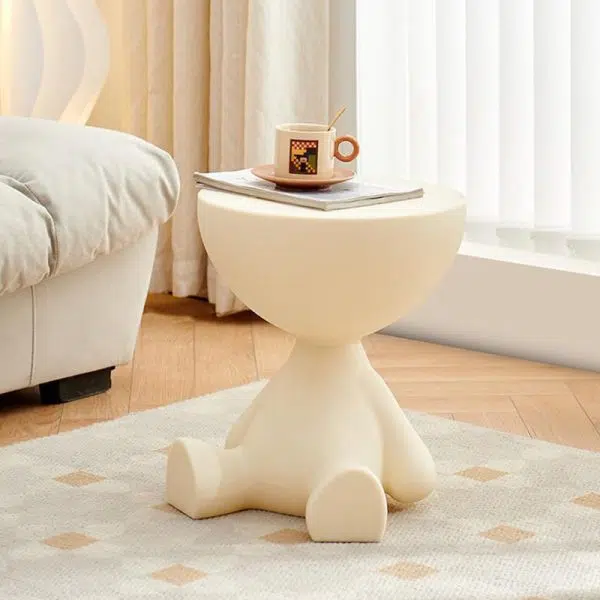 Contemporary Creative Round Tabletop Plastic Side Table For Living Room - Image 13