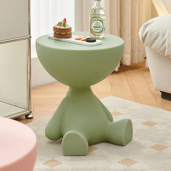Contemporary Creative Round Tabletop Plastic Side Table For Living Room - Image 14
