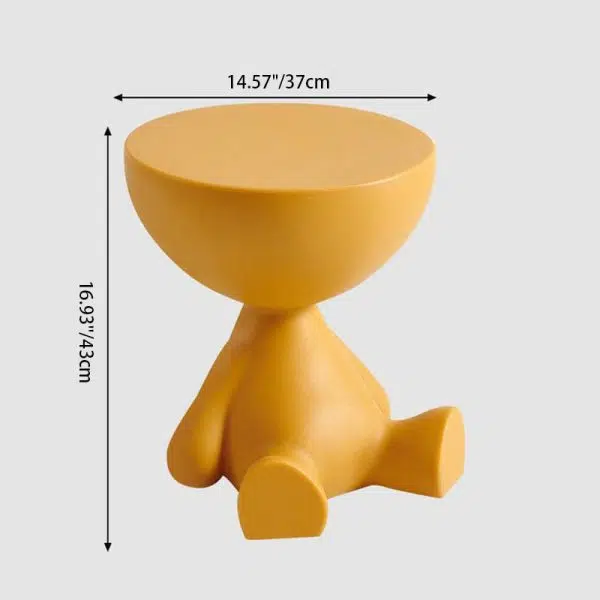 Contemporary Creative Round Tabletop Plastic Side Table For Living Room - Image 4