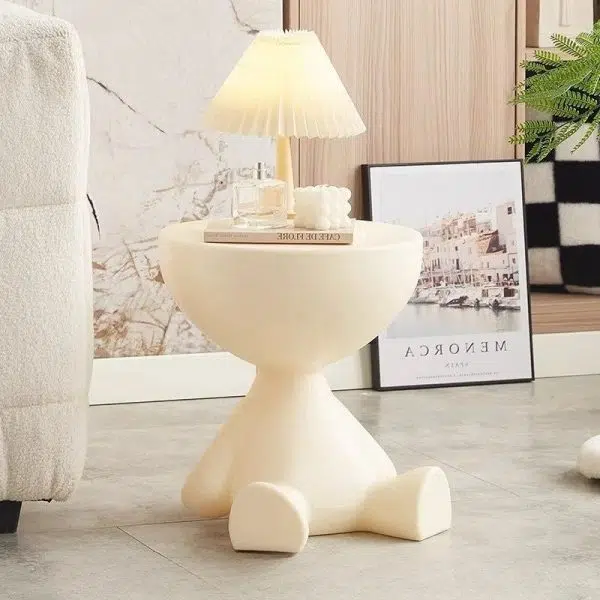 Contemporary Creative Round Tabletop Plastic Side Table For Living Room - Image 17