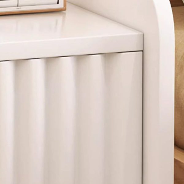 Contemporary Nordic Rectangular Wood Based Panel Nightstand 1/2 Drawer For Bedroom - Image 8