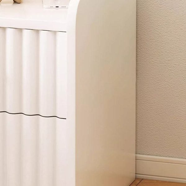 Contemporary Nordic Rectangular Wood Based Panel Nightstand 1/2 Drawer For Bedroom - Image 15