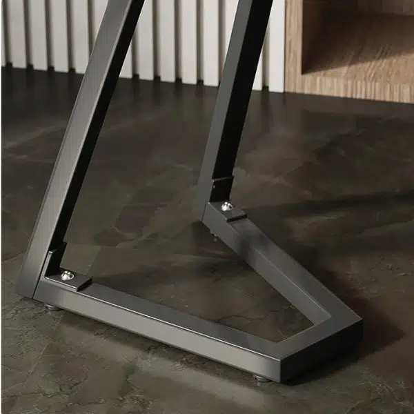 Contemporary Creative Round Solid Wood Stainless Steel Side Table For Living Room - Image 8