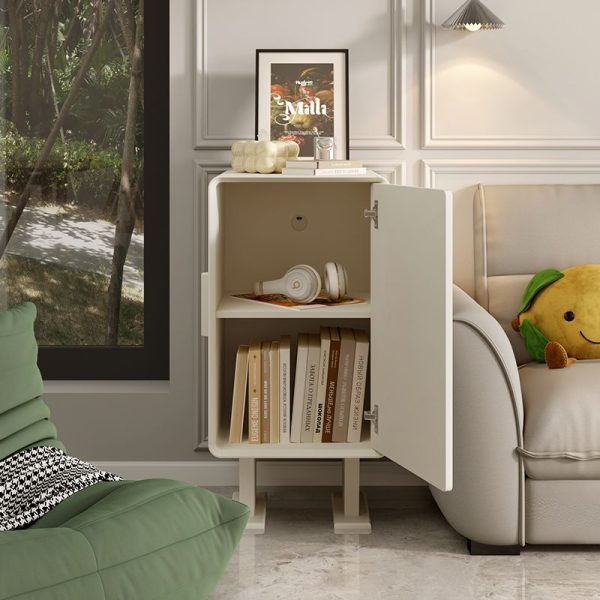 Contemporary Creative Kids Robot Square Tabletop Medium Fiberboard Nightstand 2-Cabinet For Bedroom - Image 9