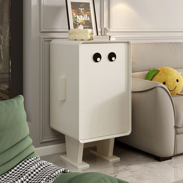 Contemporary Creative Kids Robot Square Tabletop Medium Fiberboard Nightstand 2-Cabinet For Bedroom - Image 10