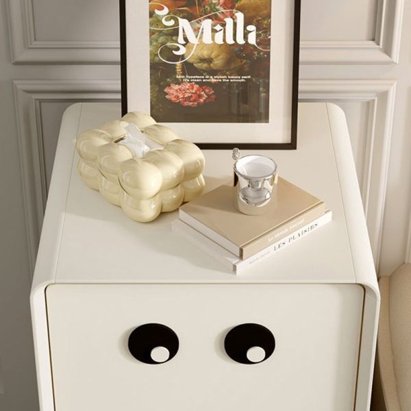 Contemporary Creative Kids Robot Square Tabletop Medium Fiberboard Nightstand 2-Cabinet For Bedroom - Image 5