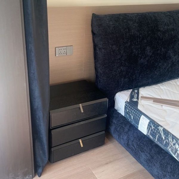 Contemporary Luxury Rectangular Solid Wood Nightstand 3-Drawer For Bedroom - Image 13