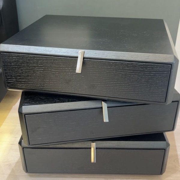 Contemporary Luxury Rectangular Solid Wood Nightstand 3-Drawer For Bedroom - Image 8