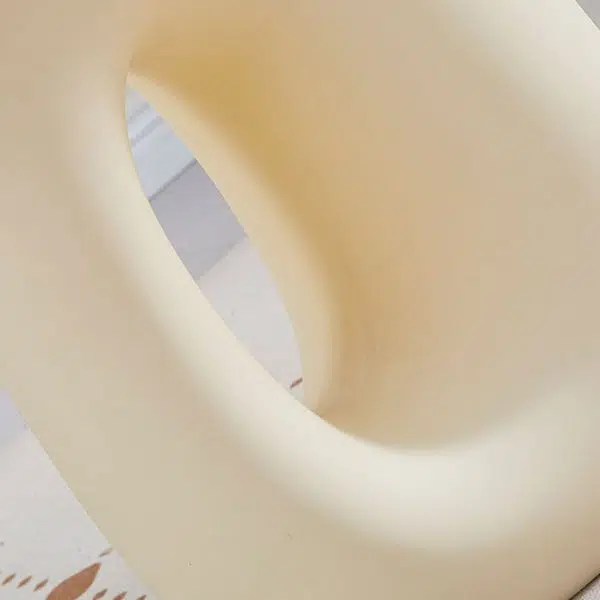 Contemporary Art Deco Hollow Design Oval Tabletop Plastic End Table For Living Room - Image 7