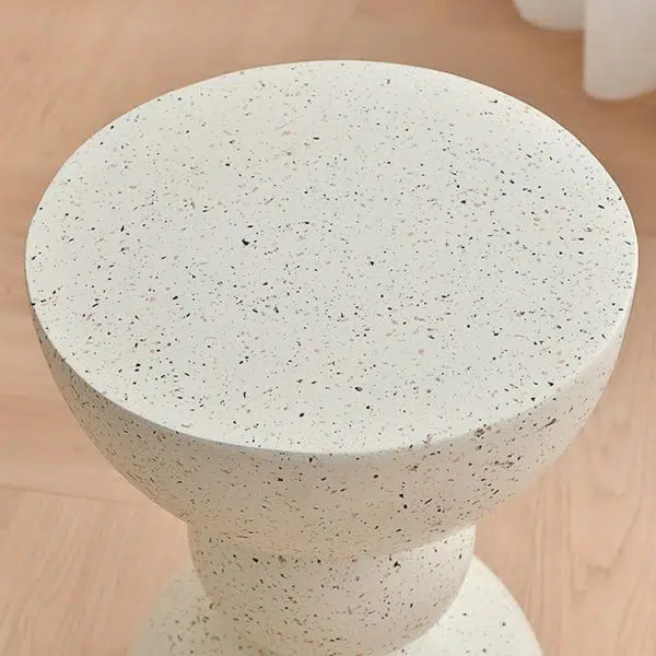 Contemporary Creative Chamfered Triangles Chamfered Rounded Corners Magnesium Oxide End Table 1-Tier For Living Room - Image 7