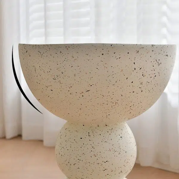 Contemporary Creative Chamfered Triangles Chamfered Rounded Corners Magnesium Oxide End Table 1-Tier For Living Room - Image 6